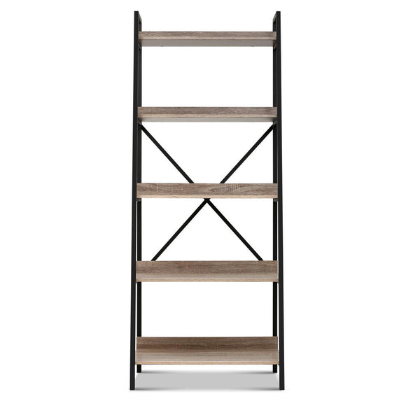 Artiss Bookshelf 5 Tiers - NOR Black and Oak - RnR Galore