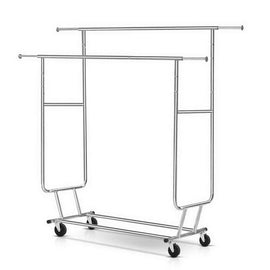 Artiss Clothes Rack Airer Double Rail Coat Stand Adjustable Hanger - RnR Galore