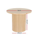 Artiss Coffee Table Round Fluted Base PIIA - RnR Galore