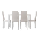 Artiss Dining Chairs and Table Dining Set 6 Chair Set Of 7 White - RnR Galore