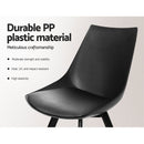 Artiss Dining Chairs Set of 2 PU Leather Plastic Metal Black - RnR Galore