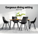 Artiss Dining Chairs Set of 2 PU Leather Plastic Metal Black - RnR Galore