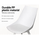 Artiss Dining Chairs Set of 2 PU Leather Plastic Metal White - RnR Galore