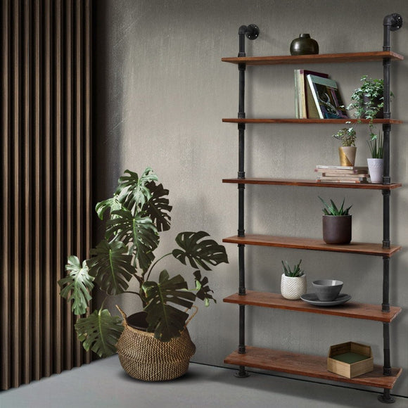 Artiss Floating DIY Pipe Shelf 6 Tiers - IRA - RnR Galore