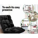 Artiss Lounge Sofa Bed Flannel Fabric Black - RnR Galore