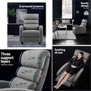 Artiss Recliner Armchair Grey Fabric Bolivia - RnR Galore