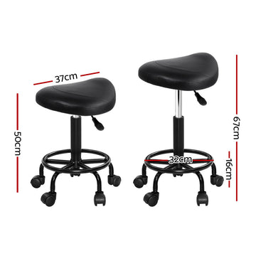 Artiss Salon Stool Saddle Swivel Chair - RnR Galore