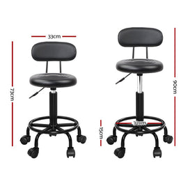 Artiss Salon Stool Swivel Chair Backrest - RnR Galore