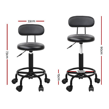 Artiss Salon Stool Swivel Chair Backrest - RnR Galore