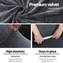 Artiss Sofa Cover Couch Covers 2 Seater Velvet Grey - RnR Galore