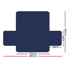Artiss Sofa Cover Couch Covers 3 Seater Quilted Navy - RnR Galore