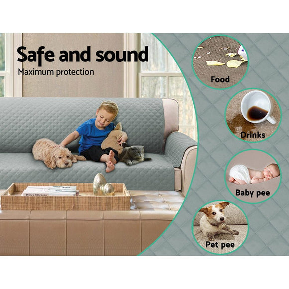 Artiss Sofa Cover Couch Covers 4 Seater 100% Water Resistant Grey - RnR Galore