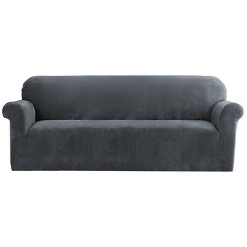 Artiss Sofa Cover Couch Covers 4 Seater Velvet Grey - RnR Galore