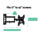 Artiss TV Wall Mount Bracket for 17" - 42" LED LCD TVs Full Motion Strong Arms - RnR Galore