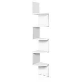 Artiss Wall Shelf Corner Floating 5 - Tier White - RnR Galore