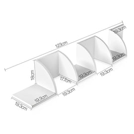 Artiss Wall Shelf Corner Floating 5 - Tier White - RnR Galore