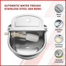 Automatic Water Trough Stainless Steel 304 Bowl - RnR Galore