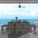 Bali 11 Piece Outdoor Dining Set - Grey - RnR Galore