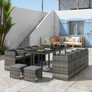 Bali 13PC Outdoor Dining Set - Grey - RnR Galore