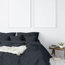 Balmain 1000 Thread Count Hotel Grade Bamboo Cotton Quilt Cover Pillowcases Set - King - Charcoal - RnR Galore