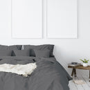 Balmain 1000 Thread Count Hotel Grade Bamboo Cotton Quilt Cover Pillowcases Set - King - Pewter - RnR Galore