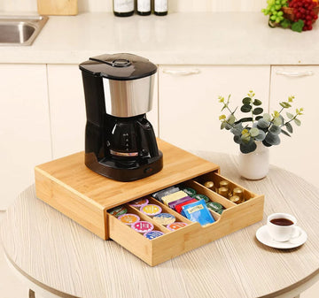 Bamboo K - Cup Coffee Pod Holder Storage Organizer for Kitchen, Jewelry and Cosmetic - RnR Galore