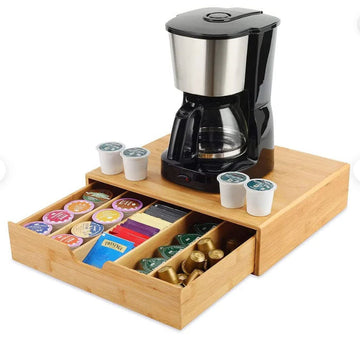Bamboo K - Cup Coffee Pod Holder Storage Organizer for Kitchen, Jewelry and Cosmetic - RnR Galore