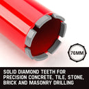 Baumr - AG Diamond Core Drill Bit 76mm Concrete Wet Dry Tile Stone Brick Marble 1 - 1/4 UNC - RnR Galore