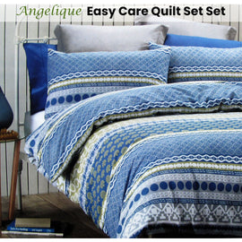 Belmondo Angelique Easy Care Quilt Cover Set Queen - RnR Galore