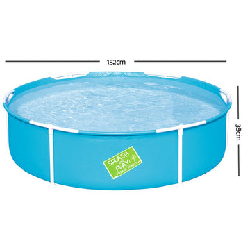Bestway Kids Pool 152x38cm Round Steel Frame Swimming Pools Above Ground 580L - RnR Galore