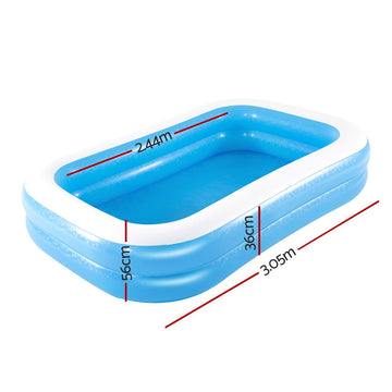 Bestway Kids Pool 262x175x51cm Inflatable Above Ground Swimming Pools 778L - RnR Galore