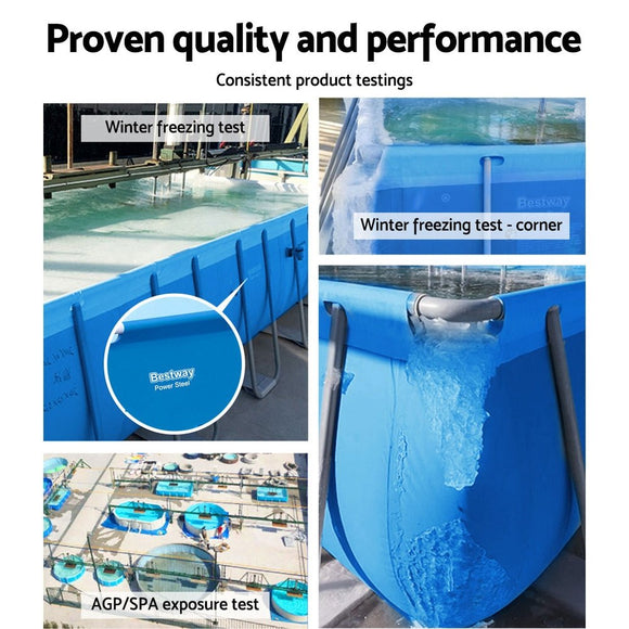 Bestway Swimming Pool 400x211x81cm Steel Frame Above Ground Pools 5700L - RnR Galore
