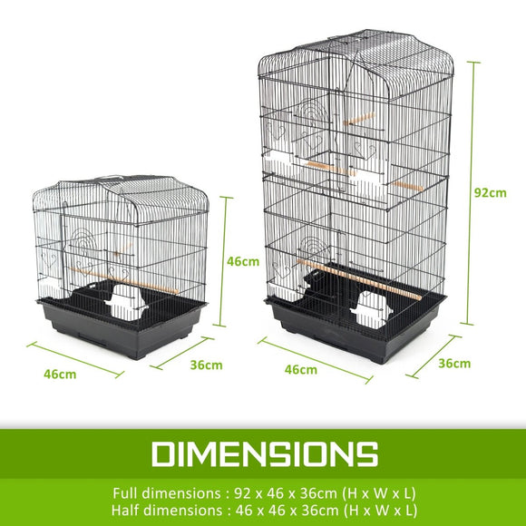Bird Cage Parrot Aviary 2IN1 Design VEER 92cm - RnR Galore