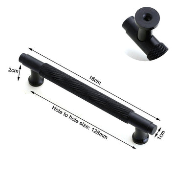 Black Furniture Door Kitchen Cabinet Handle Handles Pull Pulls Cupboard 128mm - RnR Galore