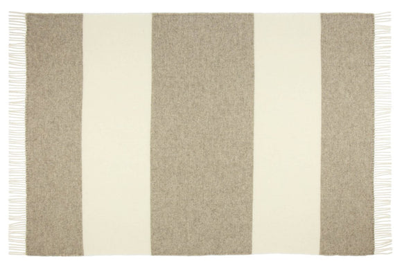 Brighton Throw - 100% NZ Wool - Stone - RnR Galore