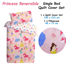 Caprice Disney Princess Reversible Licensed Quilt Cover Set Single - RnR Galore