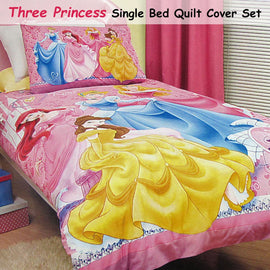 Caprice Disney Three Princesses Licensed Quilt Cover Set Single - RnR Galore
