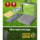 Caravan Privacy Screen Roll Out Awning 3.4x1.95M End Wall Side Sun Shade Grey - RnR Galore
