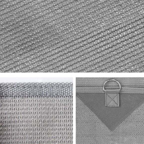 Caravan Privacy Screen Roll Out Awning 4Mx1.95M End Wall Side Sun Shade Grey - RnR Galore