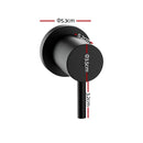 Cefito Basin Twin Tap Wall Round Brass Faucet Shower Bathtub Black - RnR Galore