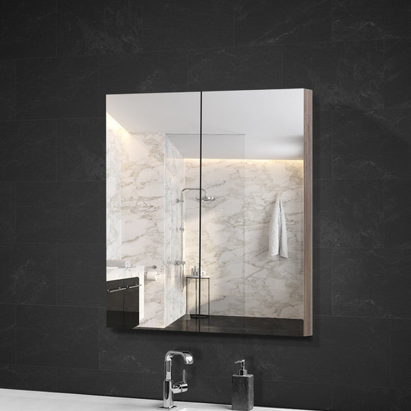 Cefito Bathroom Mirror Cabinet 600x720mm Oak - RnR Galore