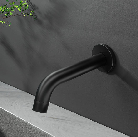 Cefito Bathroom Mixer Spout Wall Bath Tap Round Shower Bathtub Black - RnR Galore