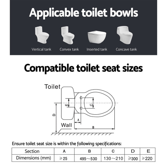 Cefito Electric Bidet Toilet Seat Cover Bathroom Spray Water Wash V Shape - RnR Galore