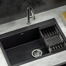 Cefito Kitchen Sink 80X48CM Granite Stone Kitchen Sinks in Black - RnR Galore