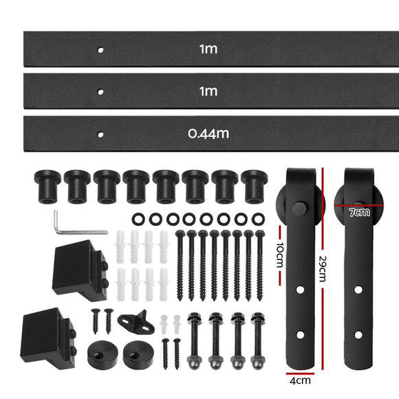 Cefito Sliding Barn Door Hardware Track Set 2.44m - RnR Galore
