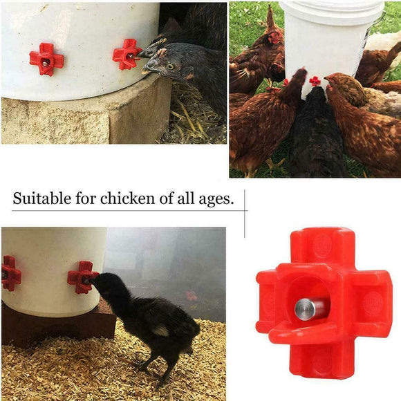 Cheeky Chooka Horizontal Poultry Water Nipple 5Pk - RnR Galore