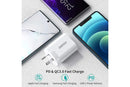CHOETECH MIX00109 USB - C PD 20W AC Charger Adapter 2 - Pack White - RnR Galore