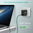 CHOETECH Q4004 60W PD 3.0 Type - C Fast Charging Foldable Adapter USB - C Charger - RnR Galore