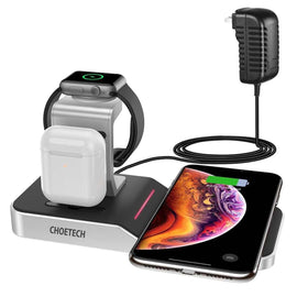 CHOETECH T316 4 - in - 1 Wireless Charging Station for iPhone/Apple Watch/iPod and all Qi Wireless Cell phones - RnR Galore