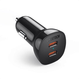 CHOETECH TC0008 - BK Dual USB - C 36W Car Charger Adapter Black - RnR Galore